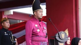 Bupati Sumenep Achmad Fauzi Wongsojudo pada peringatan HUT ke-81 Kemerdekaan RI. //SuaraFaktual